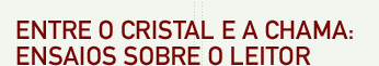 Entre o cristal e a chama: ensaios sobre o leitor